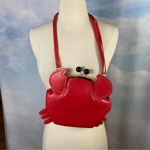 Red Crab-Shaped Crossbody Bag - Women